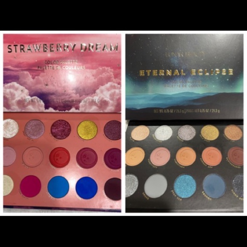 Two Lunar Beauty palettes sold as a set. Strawberry Dream & Eternal Eclipse